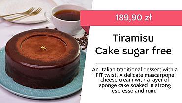 Tort tiramisu bez cukru